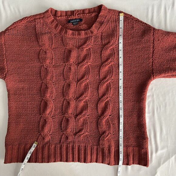 American‎ Eagle Chenille Cabled Sweater Womens XS Chunky Soft Academia Preppy - Picture 7 of 9